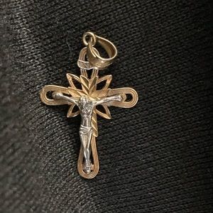 Gold cross pendant